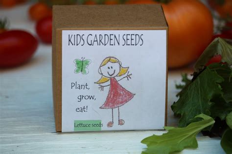 Kids Gardening Kit Lettuce Seeds Grow Your Own Kids Games - Etsy