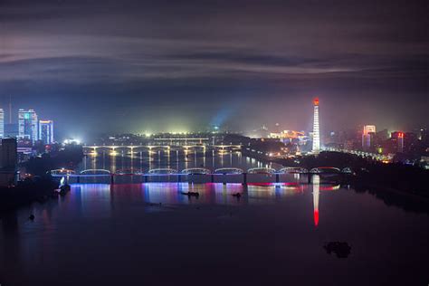 60+ North Korea Pyongyang In Night Stock Photos, Pictures & Royalty ...