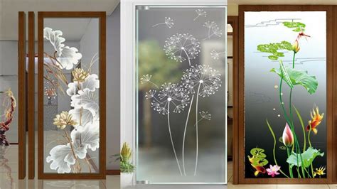 Beautiful frosted glass film and staind glass room divider ideas ...