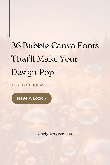 26 Bubble Canva Fonts That’ll Make Your Design Pop | Bubbles, Cool fonts, Font inspiration