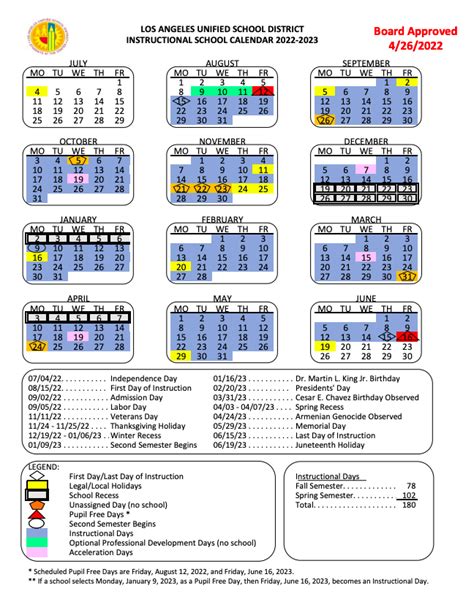 Lausd Calendar 2023 To 2023 – Get Calendar 2023 Update