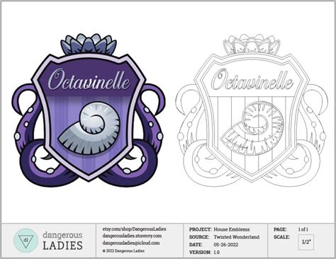 Octavinelle Dorm Emblem digital Pattern - Etsy