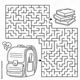 Maze Or Labyrinth Game Puzzle Coloring Page Outline Of Cartoon  sketch template