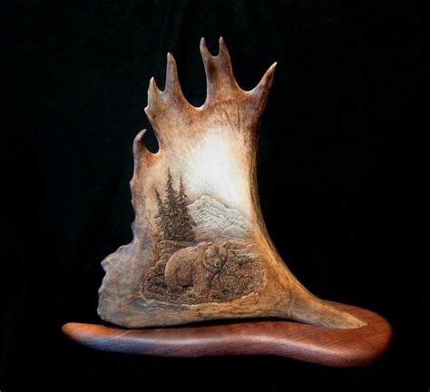 127 best images about Carved Antler Art on Pinterest | Horns, Wolves ...