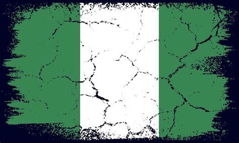 Premium Vector | Flat design grunge nigeria flag background