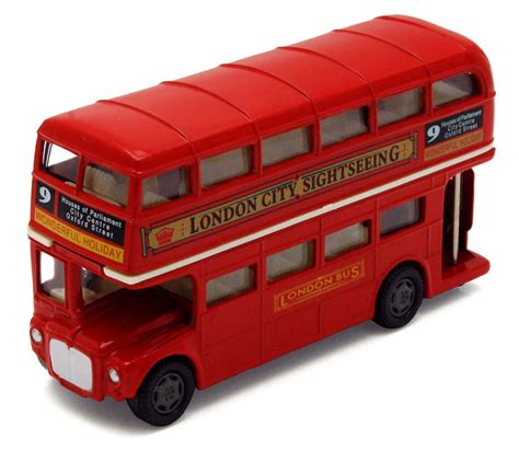 London Double Decker Bus , Red - Motormax 76002 - 4.75" Diecast Model Toy Car - Walmart.com