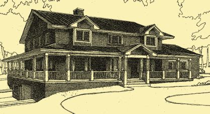 Farmhouse Plans – 5 Bedrooms With a Full Wrap Around Porch