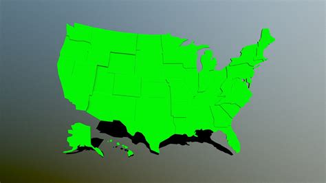 3D USA Map - Download Free 3D model by Yanez Designs (@Yanez-Designs ...