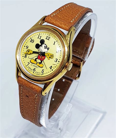 Gold Mickey Mouse Watch / Mickey Mouse Gold Chain Link Watch ...