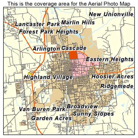 Aerial Photography Map of Bloomington, IN Indiana