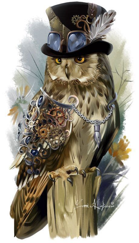 Pin on My fantasy art | Owl artwork, Steampunk animals, Owl art