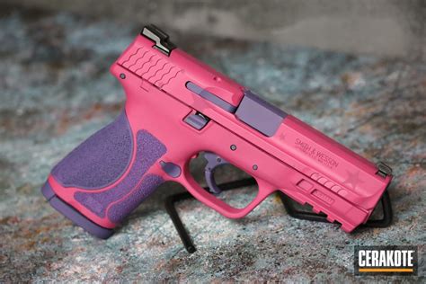 Smith & Wesson M&P 9 Pistol Cerakoted using Sig™ Pink and Bright Purple | Cerakote