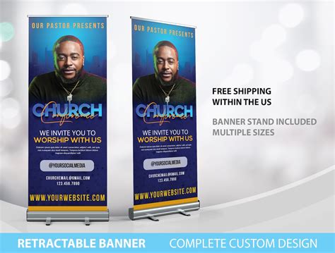 Retractable Banner, Church Banner, Pastor Church Conference Banner ...