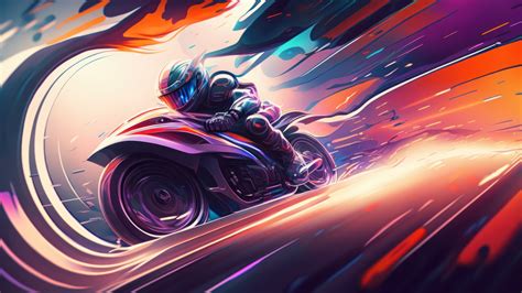 Motorcycle Race Colorful Art 4K #6151k Wallpaper PC Desktop