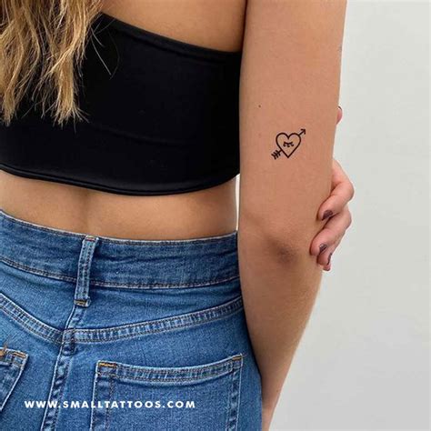 Heart and Arrow Temporary Tattoo by 1991.ink (Set of 3) – Small Tattoos