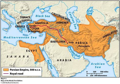 map of the Persian Empire, 500 BC. Mystery of History Volume 1, Lesson 67 #MOHI67 | Persian ...