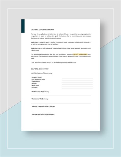 Marketing Analysis Report Template - Google Docs, Word, Apple Pages ...