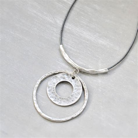 double circle pendant necklace by zamsoe | notonthehighstreet.com