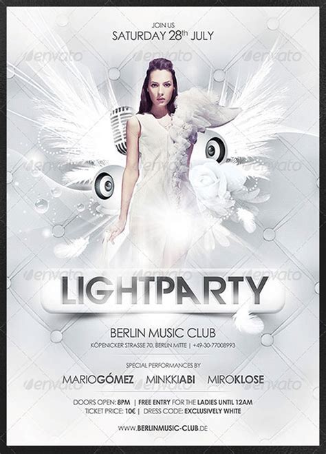 20 All White Party Flyer Template PSD Images - All White Party Flyer Templates, White Party ...