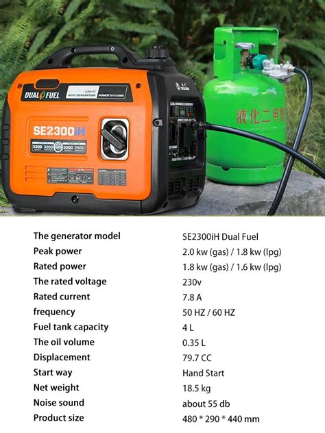 Pure Sine Wave Gasoline Inverter Generator 5kw Dual Fuel Epa Diesel ...