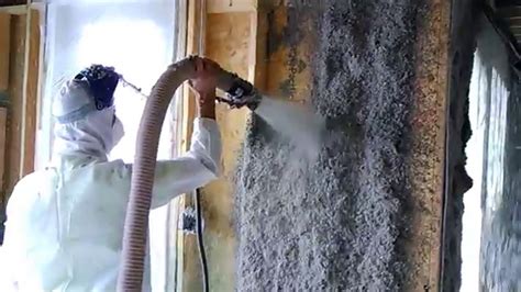 Cellulose wall spray insulation - YouTube