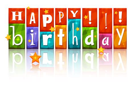 Transparent Colorful Happy Birthday with Stars PNG Image | Happy ...
