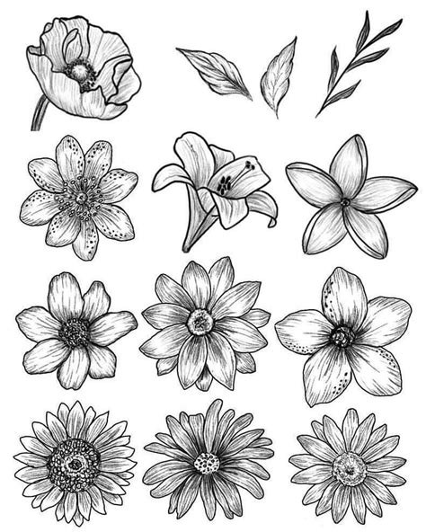 Drawing Easy Bouquet Drawing Easy Pictures Of Flowers - Frikilo Quesea