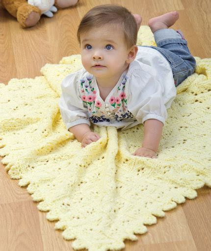 Eyelet Baby Blanket Free Knitting Pattern