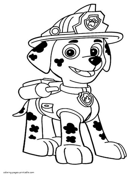 23+ Marshall Paw Patrol Coloring Pages Printable