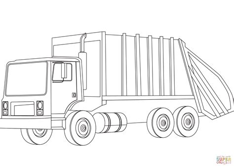 Garbage Truck coloring page | Free Printable Coloring Pages