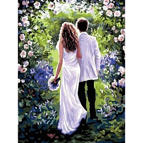 Modern Paintings Couples Wedding Decoration Paint By Number Paintings ...