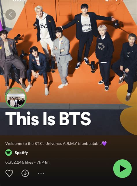 220328 “This is BTS” Spotify playlist description and songs have ...