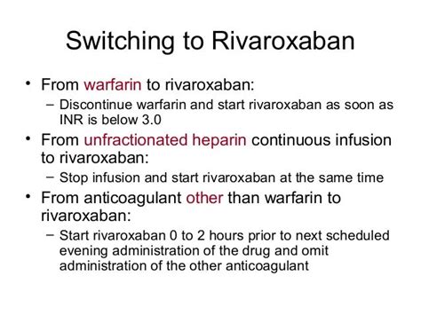 Rivaroxaban (XARELTO)