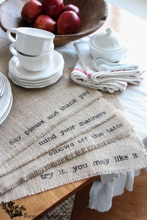 DIY Burlap Placemats