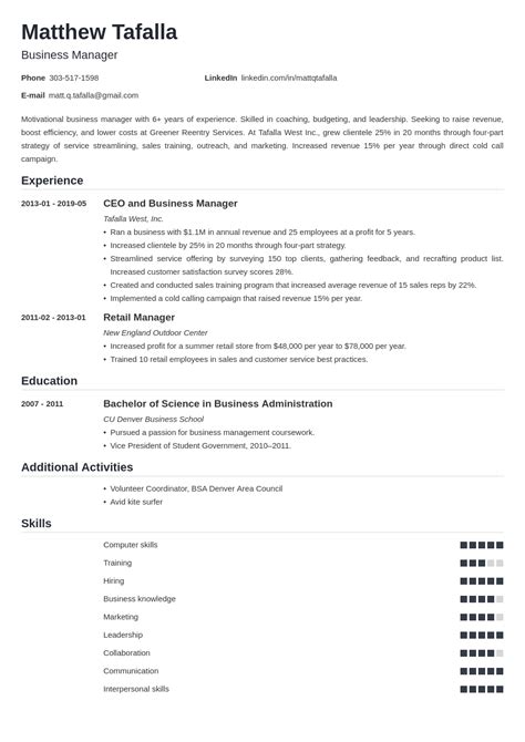 Entrepreneur Resume Sample & Guide (20+ Examples)