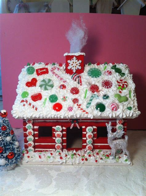 Log Cabin Candy Land House. | Etsy | Candyland, Christmas crafts, Christmas time