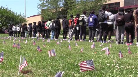 Yonkers' Lincoln High School remember the fallen by planting flags for ...