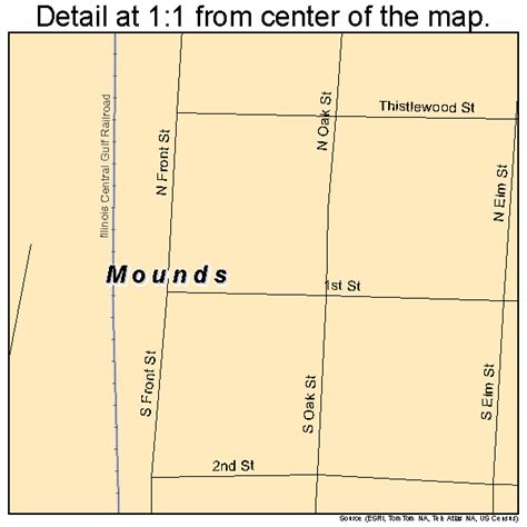 Mounds Illinois Street Map 1750777