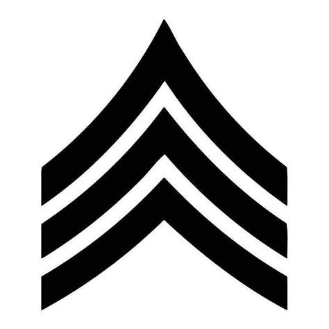 Army Rank Sergeant Blue Uniform Vinyl Sticker