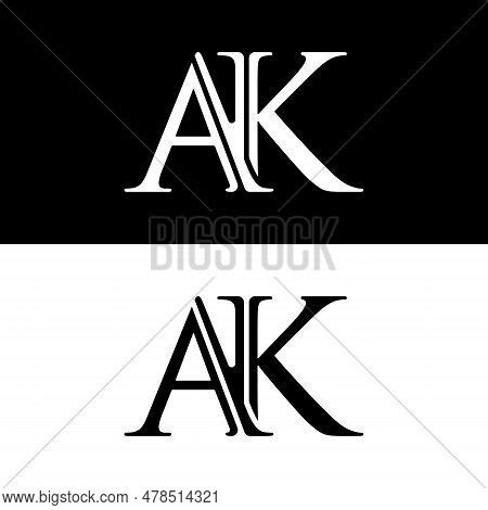 Letter Ak Vector Logo Vector & Photo (Free Trial) | Bigstock