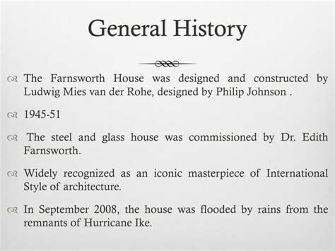 Farnsworth house Construction Details