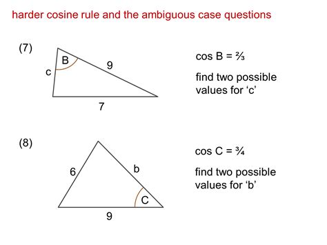 MEDIAN Don Steward mathematics teaching: cosine rule