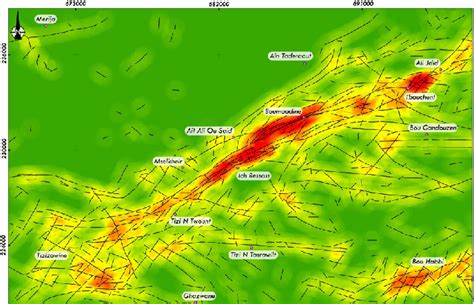 -(a) Synthetic map of fractures. (b) Rose diagram of the fracture's ...