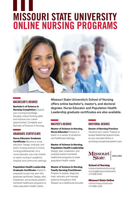 Nursing Programs Flyer by Missouri State University Outreach - Issuu