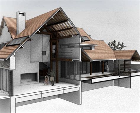 SketchFX - SketchUp Artistic Rendering | House styles, Architect, Building sketch