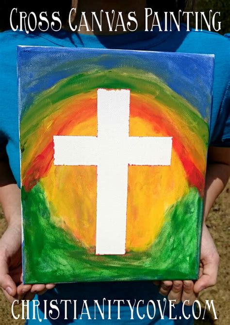 Cross Canvas Painting (Sunday School Craft) - Christianity Cove