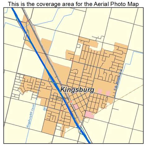 Aerial Photography Map of Kingsburg, CA California