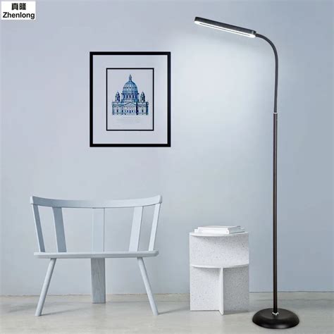 8W Modern Touch LED Standing Floor Lamp Reading for Living Room Bedroom with Remote Control ...