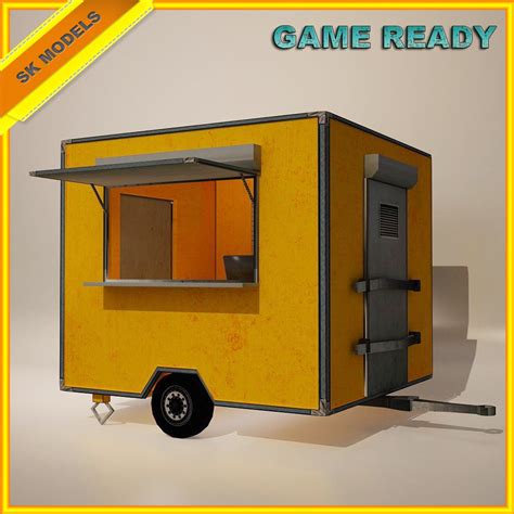 3d Model Mobile Food Cart