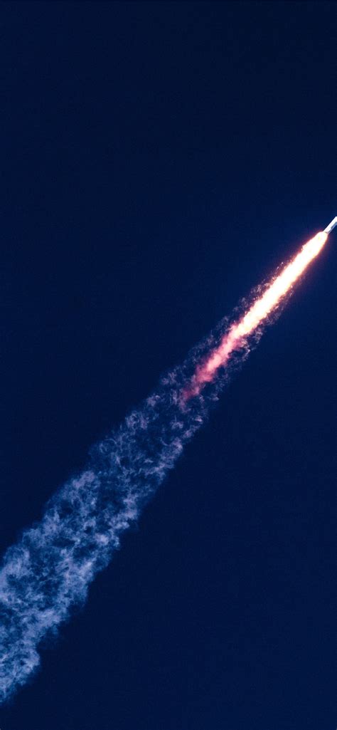 space rocket with flames iPhone Wallpapers Free Download